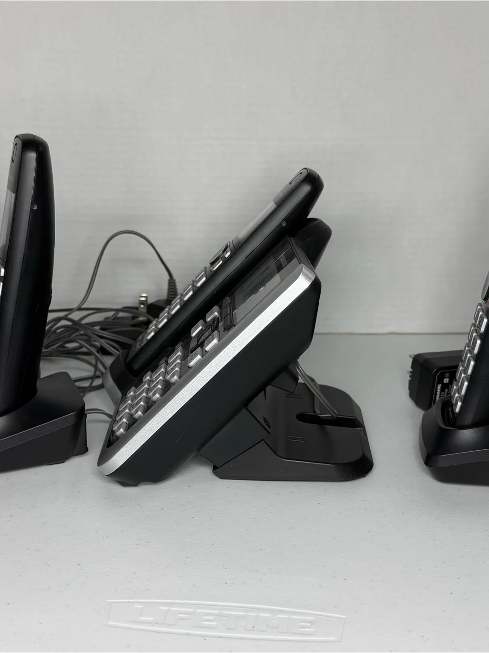 Panasonic Black Cordless Handsets with Orange Backlit Keypads